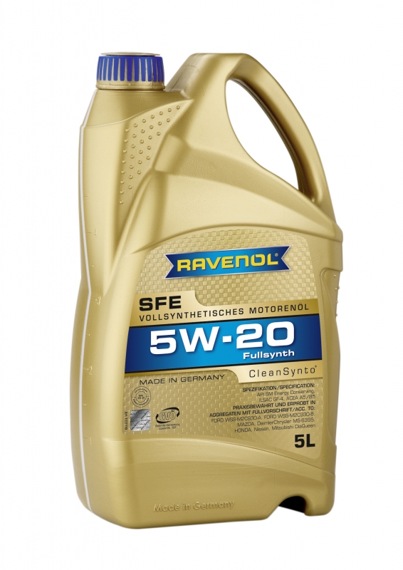 Моторное масло RAVENOL Super Fuel Economy SFE, 5W-20, 5л, 4014835722552