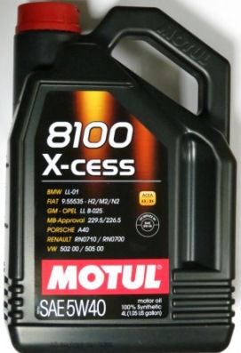 Моторное масло MOTUL 8100 X-CESS, 5W-40, 4 л, 104256