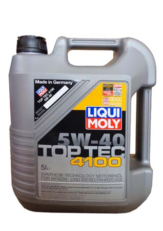 LiquiMoly 5W40 Top Tec 4100 (5L) масло мотор.!син.\API SM/CF,ACEA A3-04/B4-04/C3-04:VW,MB229.31,BMW