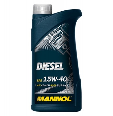 Моторное масло DIESEL, 15W-40, 1л, MANNOL, 1205