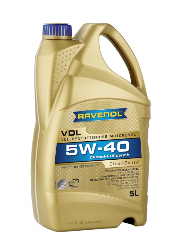 Моторное масло RAVENOL VDL, 5W-40, 5л, 4014835723757