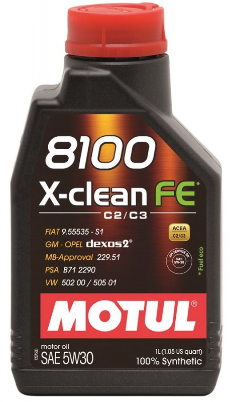 Моторное масло MOTUL 8100 X-Clean FE, 5W-30, 1 л, 104775