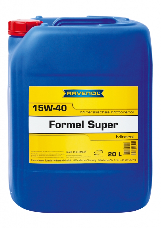 Моторное масло RAVENOL FORMEL SUPER, 15W-40, 20л, 4014835724723