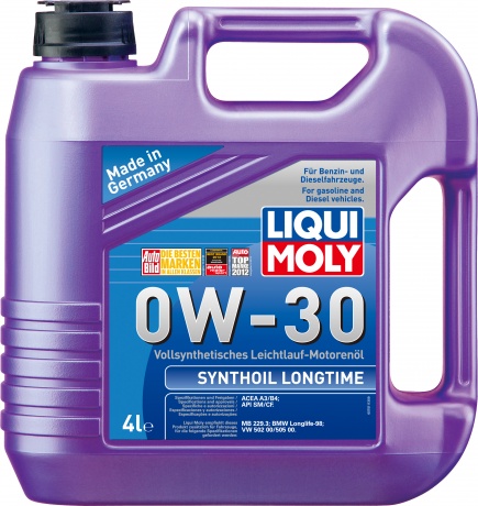 LiquiMoly 0W30 Synthoil Longtime (4L) масло мотор.!син\API SM/CF,ACEA A3/B4,MB229.3,VW 502.00/505.00