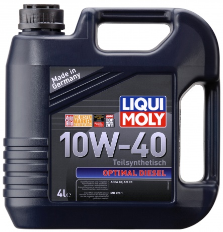 LiquiMoly 10W40 Optimal Diesel (4L) масло моторное !синт.\ API CF, ACEA B3-04: MB 229.1 LIQUI MOLY 3