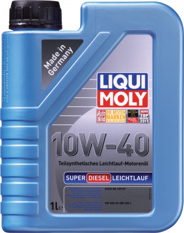 LiquiMoly 10W40 Super Diesel Leichlauf (1L) масло мот!п/син.\ API CF,ACEA B4-04, MB 229.1, VW 505 00