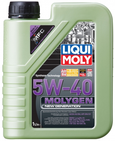 LiquiMoly 5W40 Molygen New Generation (1L) масло моторное !синт.\ API SN/CF, ACEA A3/B4 LIQUI MOLY 9